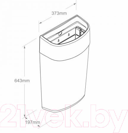 Изображение товара Мусорное ведро Merida Como One / KCC101 (40л, черный)