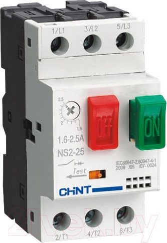 Изображение товара Пускатель магнитный Chint NS2-25 4-6.3А (R) / 495080