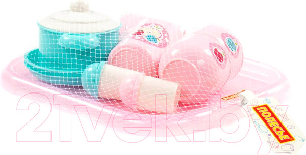 Изображение товара Набор игрушечной посуды Полесье Хозяюшка с подносом / 80462 (на 2 персоны)