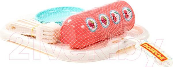 Изображение товара Набор игрушечной посуды Полесье Минутка с подносом / 80516 (на 4 персоны)