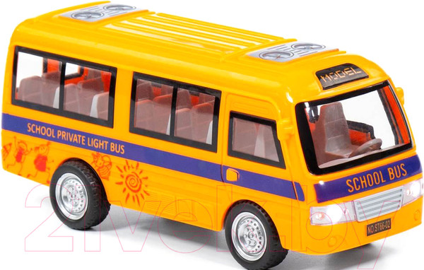 Изображение товара Автобус игрушечный Полесье Школьный инерционный со звуком и светом / 78971