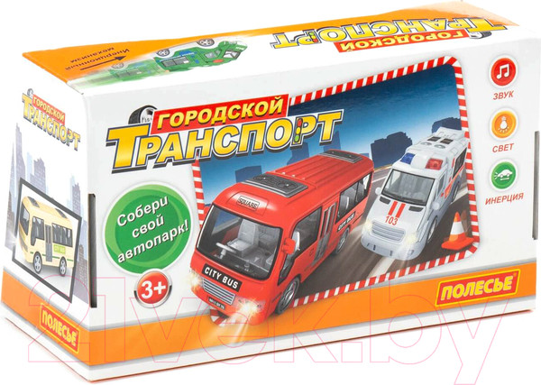 Изображение товара Автобус игрушечный Полесье Школьный инерционный со звуком и светом / 78971