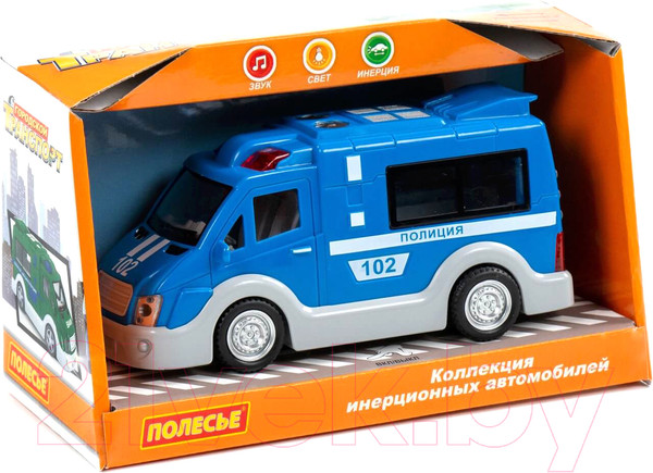 Изображение товара Фургон игрушечный Полесье Полиция со звуком и светом/ 79664 (инерционный)