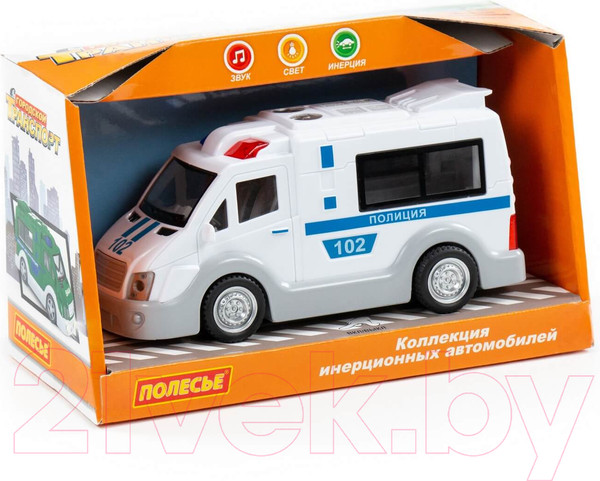 Изображение товара Фургон игрушечный Полесье Полиция со звуком и светом/ 79664 (инерционный)