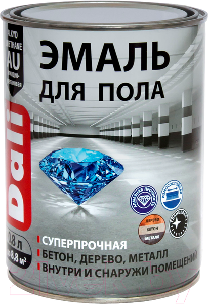 Изображение товара Эмаль DALI Для пола (800мл, cерый)