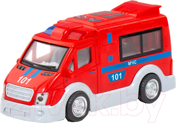 Изображение товара Автомобиль игрушечный Полесье МЧС со светом и звуком / 79671 (инерционный)