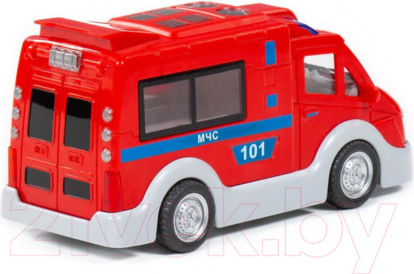 Изображение товара Автомобиль игрушечный Полесье МЧС со светом и звуком / 79671 (инерционный)