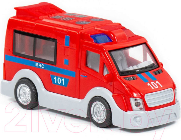 Изображение товара Автомобиль игрушечный Полесье МЧС со светом и звуком / 79671 (инерционный)