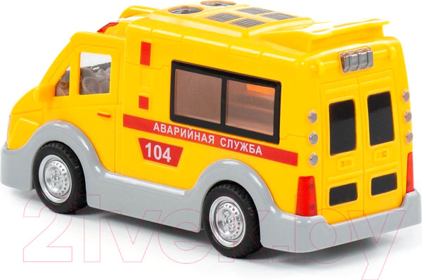 Изображение товара Фургон игрушечный Полесье Аварийная служба / 79695 (инерционный)