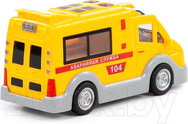 Изображение товара Фургон игрушечный Полесье Аварийная служба / 79695 (инерционный)