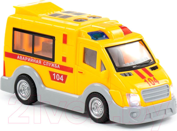 Изображение товара Фургон игрушечный Полесье Аварийная служба / 79695 (инерционный)