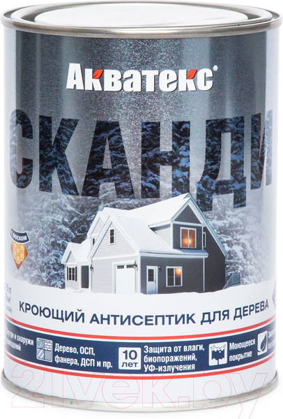 Изображение товара Антисептик для древесины Акватекс Сканди (750мл, лакрица)