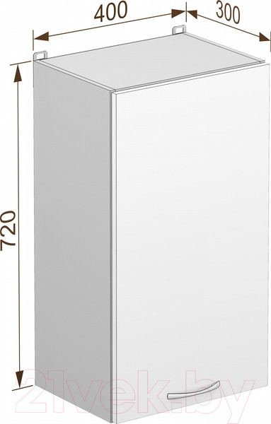 Изображение товара Шкаф навесной для кухни Кортекс-мебель Корнелия Лира ВШ40 (черный)