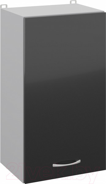 Изображение товара Шкаф навесной для кухни Кортекс-мебель Корнелия Лира ВШ40 (черный)
