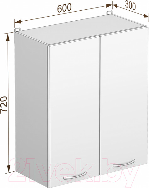 Изображение товара Шкаф навесной для кухни Кортекс-мебель Корнелия Лира ВШ60 (оникс)