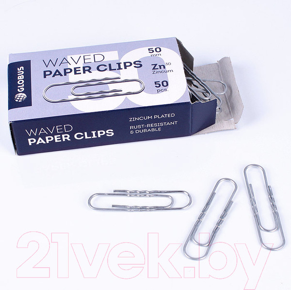 Изображение товара Скрепки Globus Г50-50Ц (50шт)