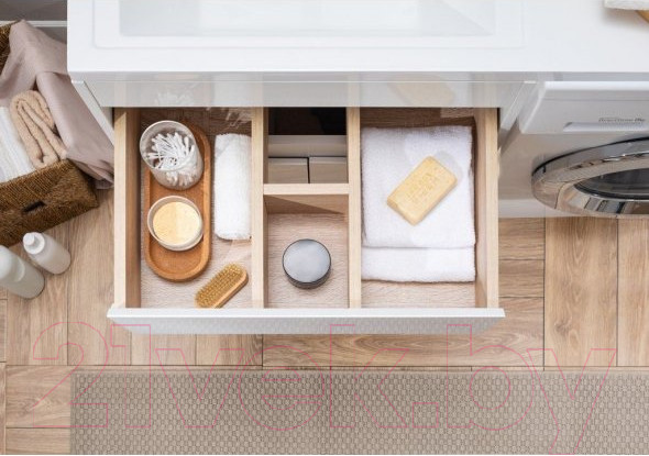 Изображение товара Тумба под умывальник Aquanet Токио 58 / 237745 (с ящиком)