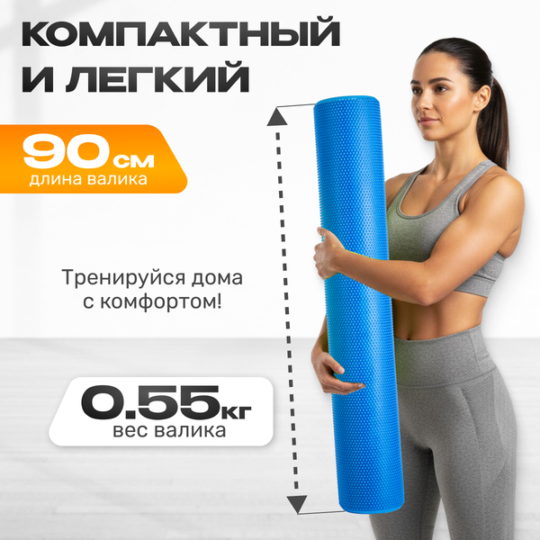 Изображение товара Валик для фитнеса Sundays Fitness IR97433 (15x90, голубой)