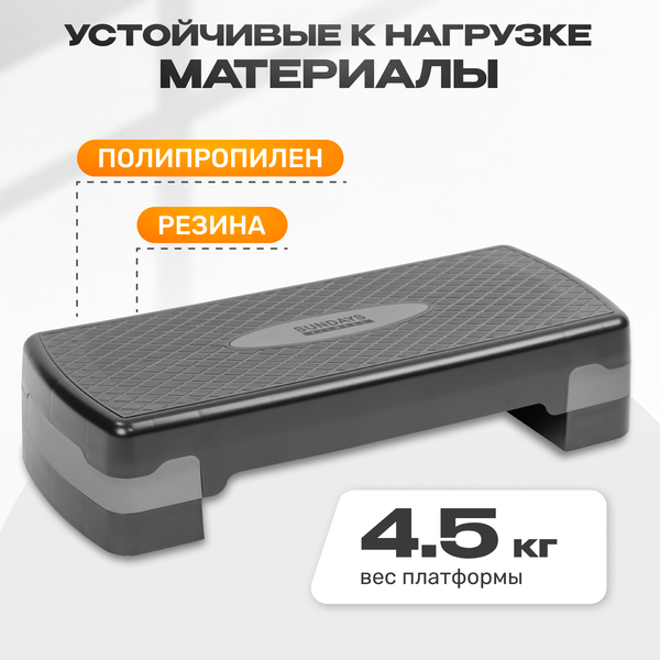 Изображение товара Степ-платформа Sundays Fitness IR97301 (черный/серый)
