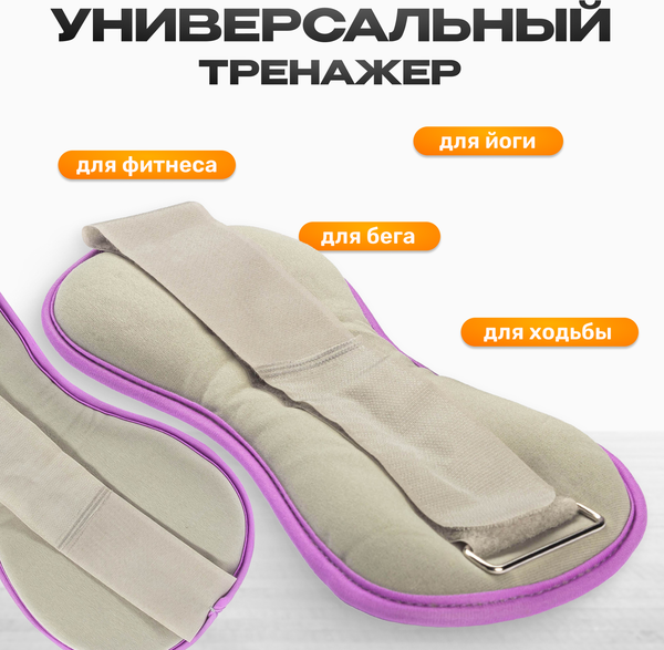 Изображение товара Комплект утяжелителей Sundays Fitness IR97843 (0.75кг, серый/фиолетовый)