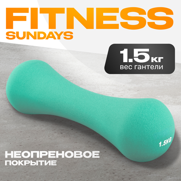 Изображение товара Гантель Sundays Fitness IR92004-D (1.5кг, бирюзовый)