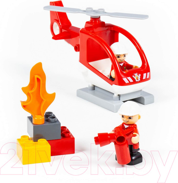 Изображение товара Конструктор Полесье Макси. Пожарная станция / 77516 (64эл)