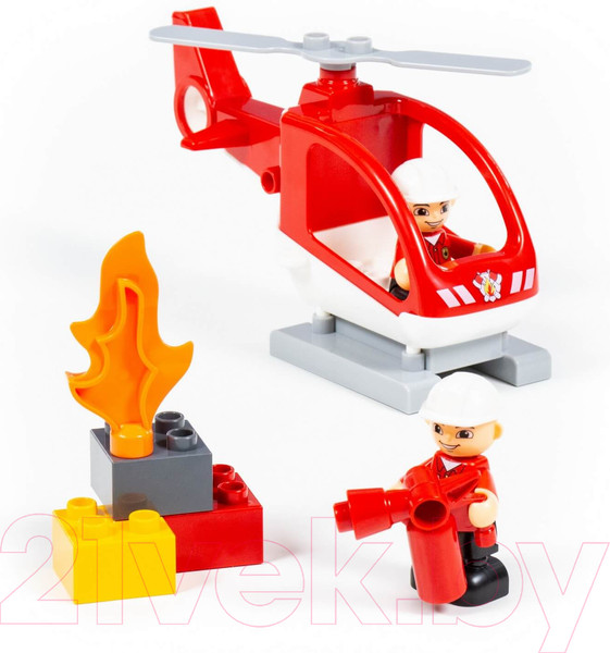 Изображение товара Конструктор Полесье Макси.Пожарная станция / 77509 (81эл)