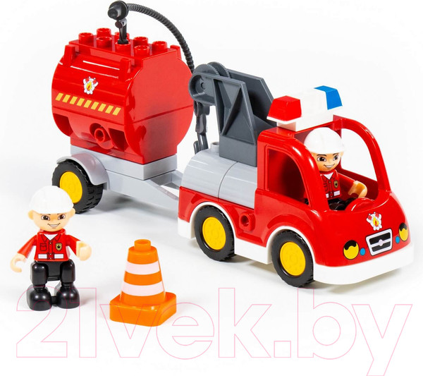 Изображение товара Конструктор Полесье Макси.Пожарная станция / 77509 (81эл)