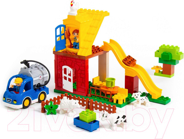 Изображение товара Конструктор Полесье Макси. Веселая ферма / 77578 (50эл)