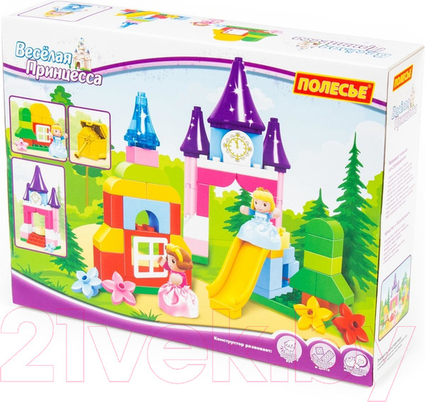 Изображение товара Конструктор Полесье Макси.Веселая принцесса / 77707 (70эл)
