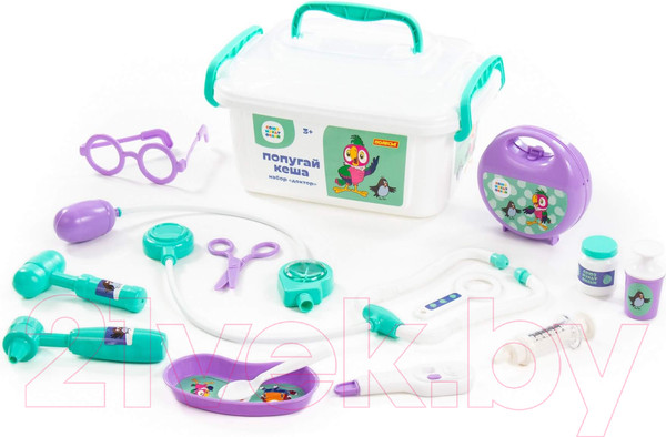 Изображение товара Набор доктора детский Полесье Попугай Кеша. Доктор / 83333
