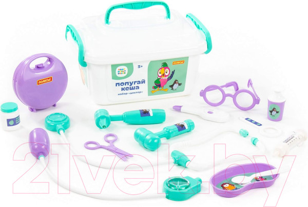 Изображение товара Набор доктора детский Полесье Попугай Кеша. Доктор / 83333