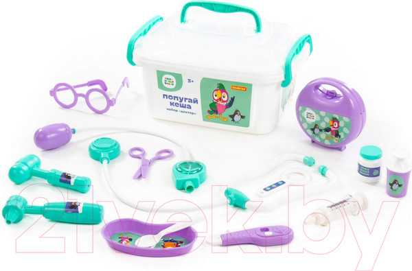 Изображение товара Набор доктора детский Полесье Попугай Кеша. Доктор / 83333
