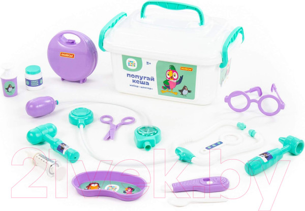 Изображение товара Набор доктора детский Полесье Попугай Кеша. Доктор / 83333