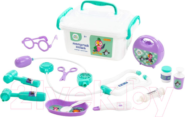 Изображение товара Набор доктора детский Полесье Попугай Кеша. Доктор / 83333
