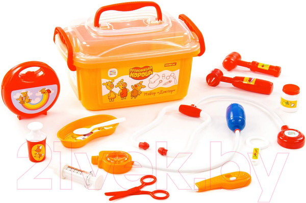 Изображение товара Набор доктора детский Полесье Оранжевая корова. Доктор / 83357