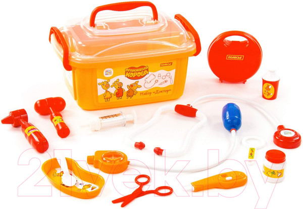 Изображение товара Набор доктора детский Полесье Оранжевая корова. Доктор / 83357