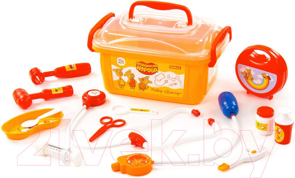 Изображение товара Набор доктора детский Полесье Оранжевая корова. Доктор / 83357