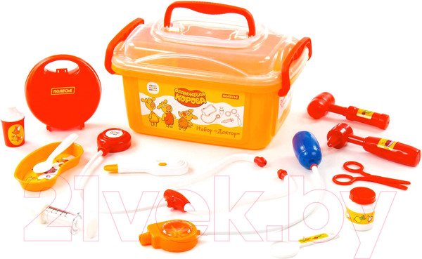 Изображение товара Набор доктора детский Полесье Оранжевая корова. Доктор / 83357