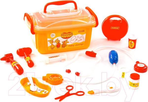 Изображение товара Набор доктора детский Полесье Оранжевая корова. Доктор / 83357