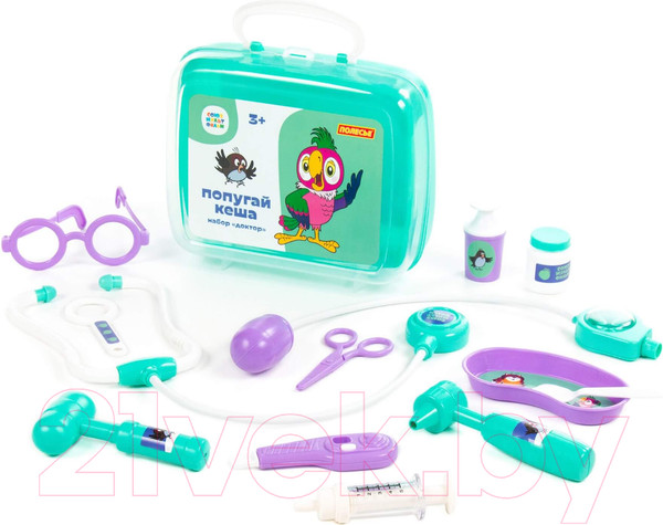 Изображение товара Набор доктора детский Полесье Попугай Кеша. Доктор / 83340