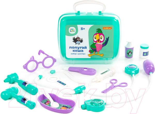 Изображение товара Набор доктора детский Полесье Попугай Кеша. Доктор / 83340