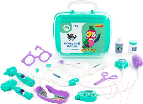 Изображение товара Набор доктора детский Полесье Попугай Кеша. Доктор / 83340