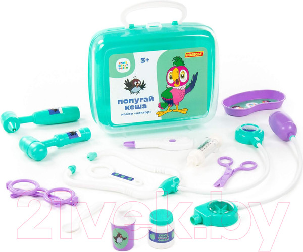 Изображение товара Набор доктора детский Полесье Попугай Кеша. Доктор / 83340