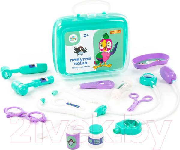 Изображение товара Набор доктора детский Полесье Попугай Кеша. Доктор / 83340