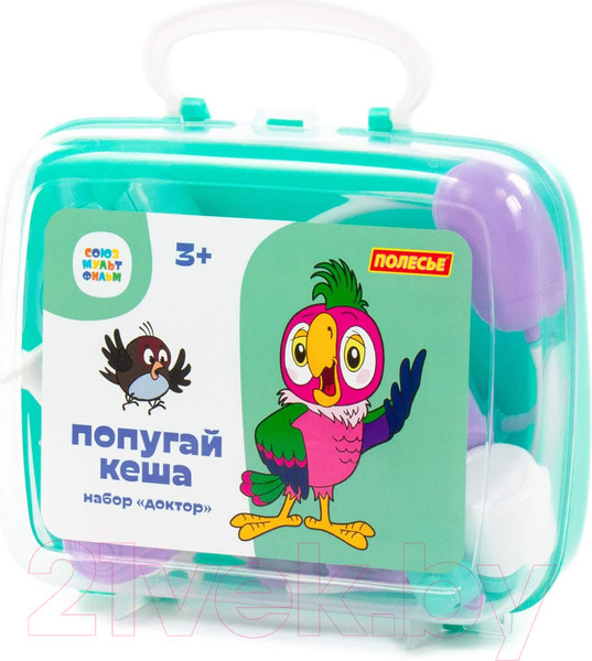Изображение товара Набор доктора детский Полесье Попугай Кеша. Доктор / 83340