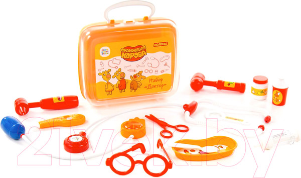 Изображение товара Набор доктора детский Полесье Оранжевая корова. Доктор / 83364