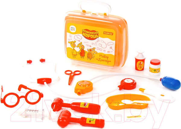 Изображение товара Набор доктора детский Полесье Оранжевая корова. Доктор / 83364
