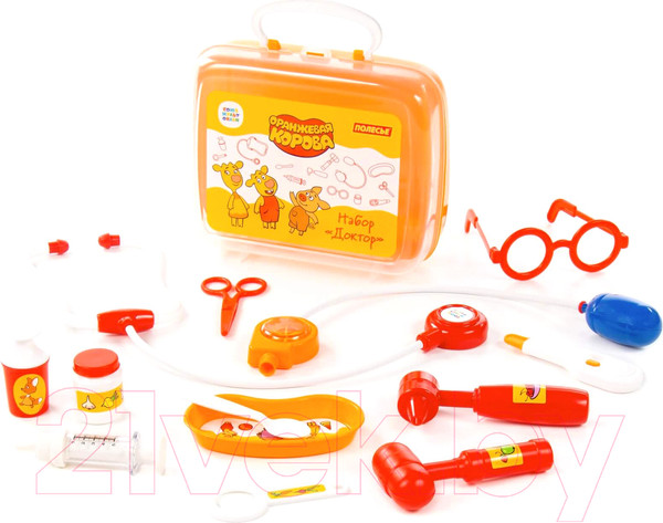 Изображение товара Набор доктора детский Полесье Оранжевая корова. Доктор / 83364