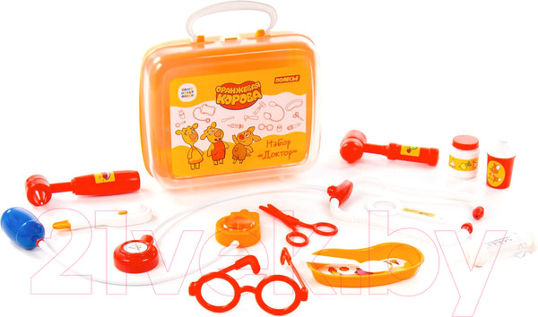 Изображение товара Набор доктора детский Полесье Оранжевая корова. Доктор / 83364